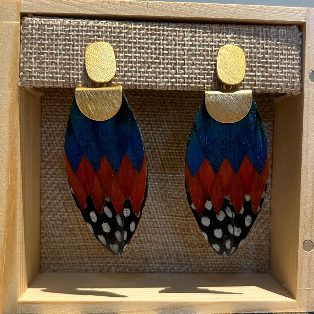 Brackish Earrings - Made from Feathers- Great gift
